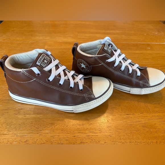 Converse All Star Chuck Taylor Boot High Top Leather boy’s Size 3 650456C - Picture 6 of 11